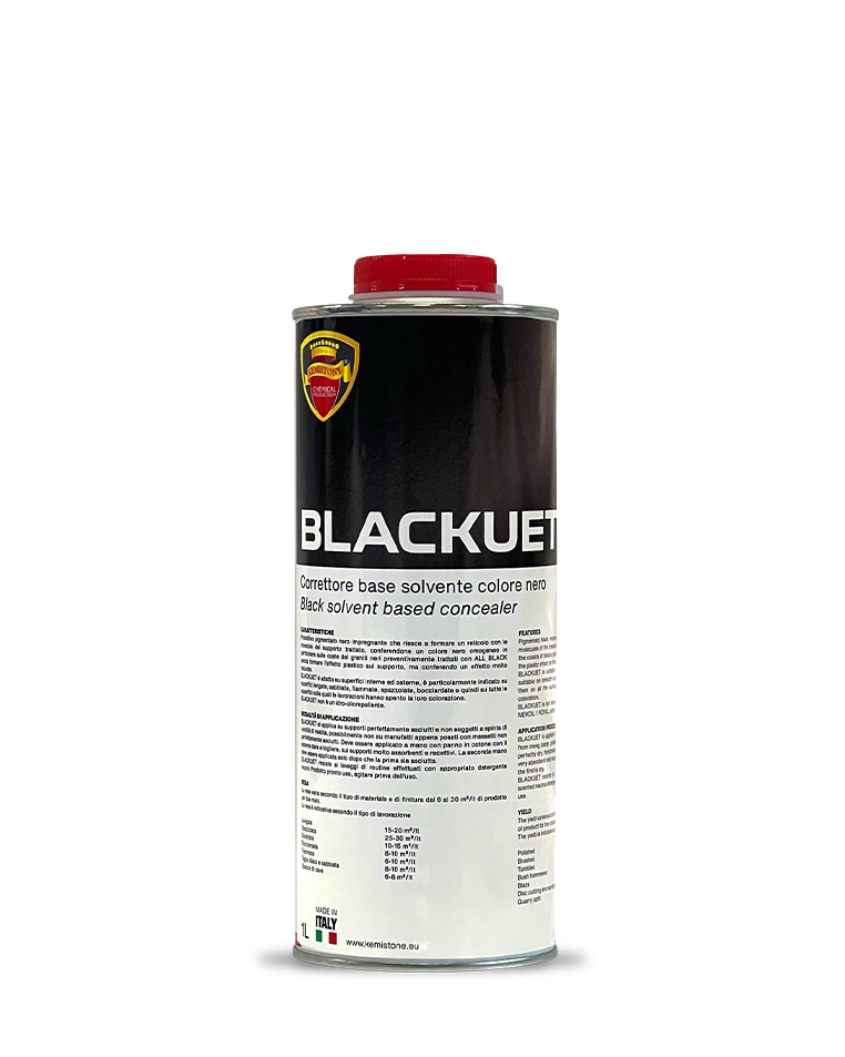 BLACKUET protettivo impregnante pigmentato Kemistone per granito nero e materiali lapidei