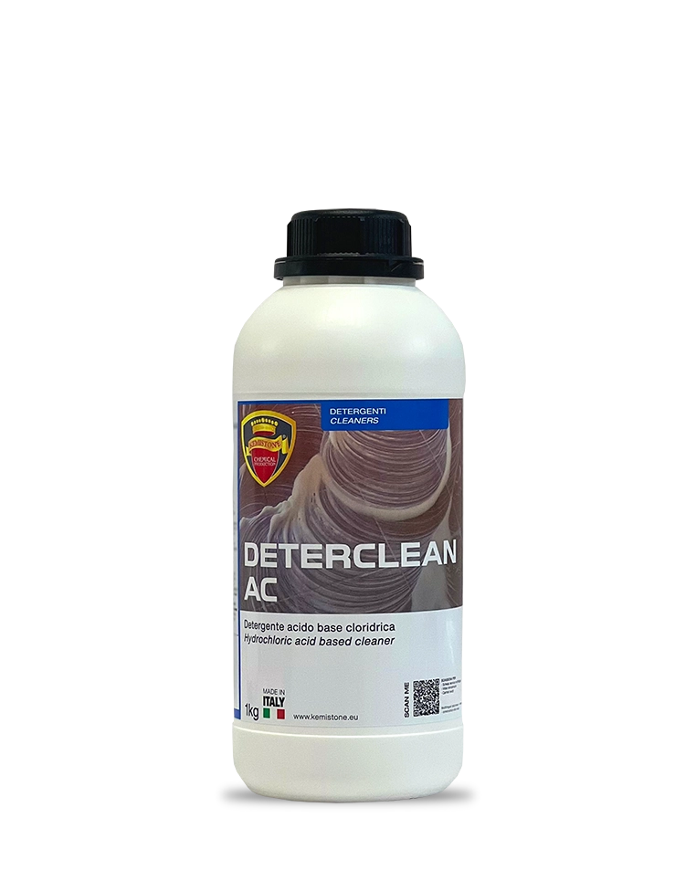 DETERCLEAN AC detergente acido Kemistone per pulizia post-cantiere di pietra e superfici lapidee