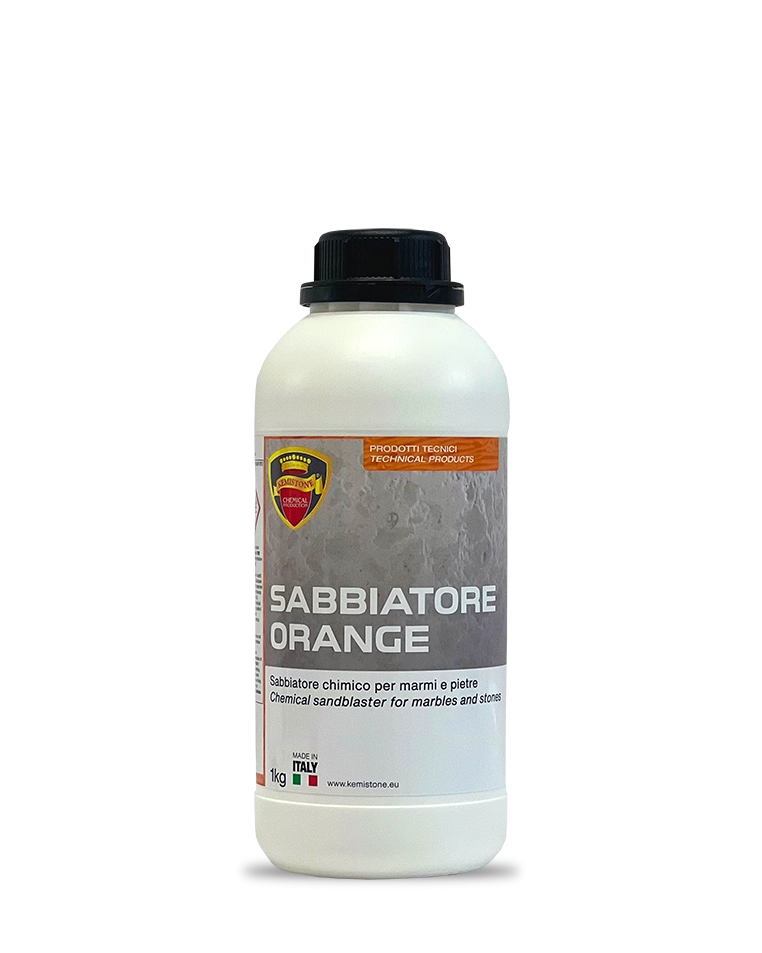 SABBIATORE ORANGE Kemistone per finitura materica su marmo e pietre calcaree