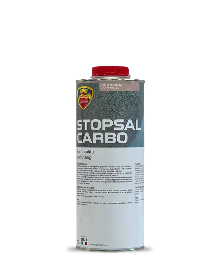 STOPSAL CARBO trattamento anti-risalita Kemistone per materiali calcarei, cotto e cemento
