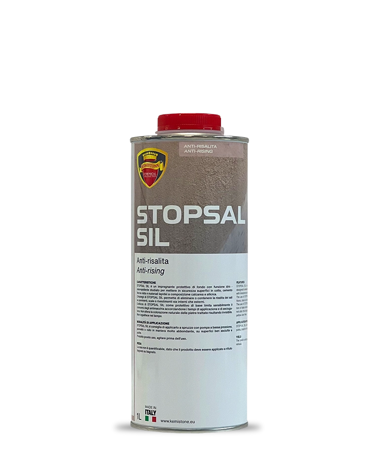 STOPSAL SIL trattamento anti-risalita Kemistone per graniti, quarziti e materiali silicatici